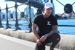 King Royale's Classic "K" - Longline Curved Hem Muscle Fitted T-shirt
