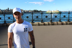KRDA - Longline Curved Hem Muscle Fitted T-shirt