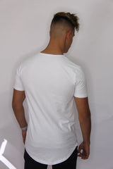 Classic "K" Slim Fit Long Line Hem Curve T-Shirt