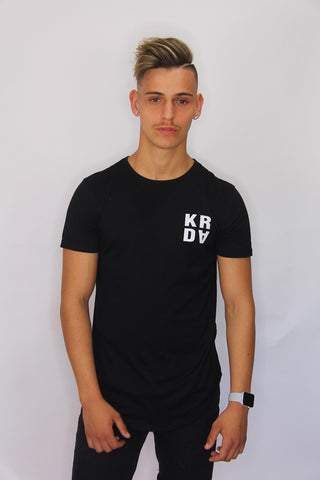 KRDA - Long Line Slim Fit Hem Curve T-shirt